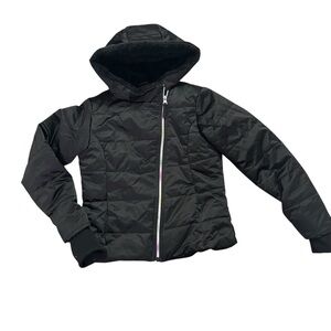 Arizona Jean Co Girls Puffer Jacket Water & Wind Resistant Black Size 10-12